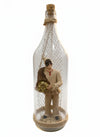 Pulcinella in a Bottle with Net and Cornucopia – Neapolitan Artisan Sculpture