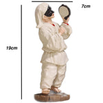 Statuina Pulcinella con Tamburello - Artigianato Napoletano in Resina