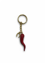 Handmade Lucky Horn with Horseshoe (Gold) – Handmade Amulet Keychain
