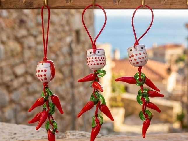 Ciondoli Gufetto Portafortuna – Set Regalo  (Pack da 3 o 10) , IDEA REGALO SCARAMANTICO.