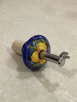 Tappo Dosatore/Versatore in Ceramica Artigianale e Acciaio - Limoni Made in Italy