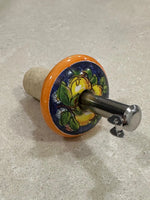 Tappo Dosatore/Versatore in Ceramica Artigianale e Acciaio - Limoni Made in Italy