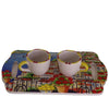 Ceramic tray with openwork handles Amalfi Coast Positano or Sorrento style Handmade serving platter Italian ceramic