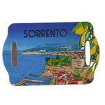 Ceramic tray with openwork handles Amalfi Coast Positano or Sorrento style Handmade serving platter Italian ceramic