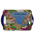 Ceramic tray with openwork handles Amalfi Coast Positano or Sorrento style Handmade serving platter Italian ceramic