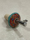 Tappo Dosatore/Versatore in Ceramica Artigianale e Acciaio - Maioliche Made in Italy