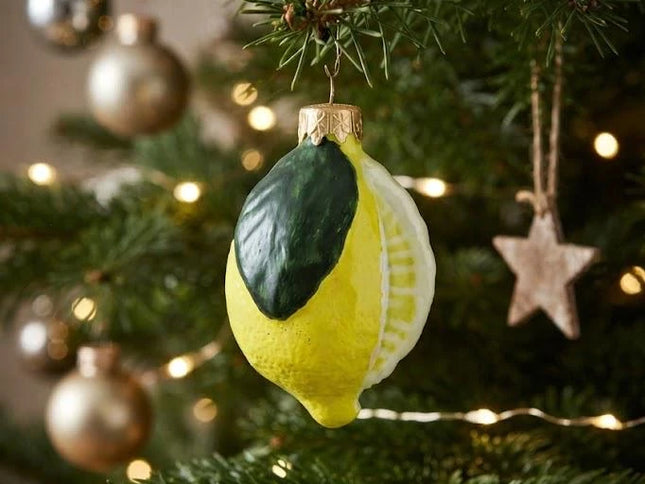 Decorazione natalizia limone in ceramica