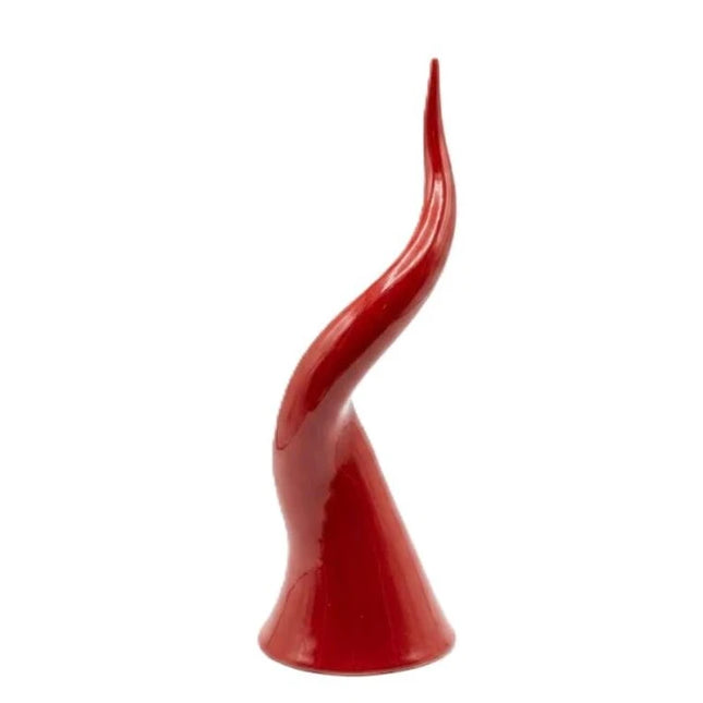 Scultura  Maxi Corno Portafortuna in Ceramica