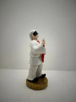 Statua Pulcinella in Resina con Corno Portafortuna - Artigianato Napoletano