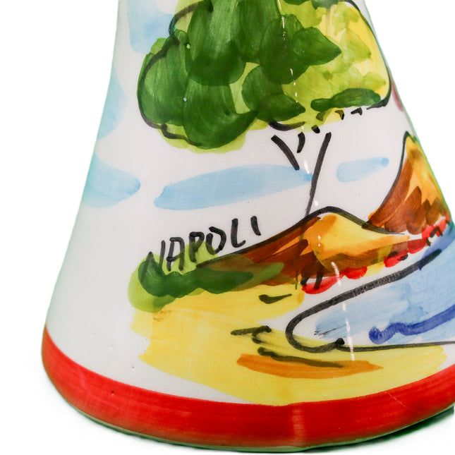 Corno Portafortuna Napoletano in Ceramica Dipinto a Mano - Vesuvio