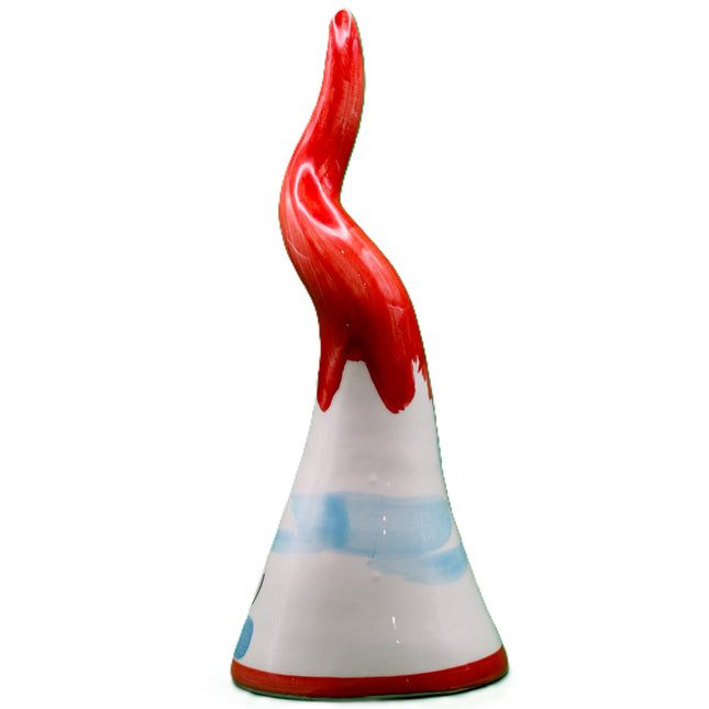 Corno Portafortuna Napoletano in Ceramica Dipinto a Mano - Vesuvio