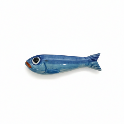 Magnete Pesce in Ceramica Azzurra – Pesciolino Portafortuna Fatto a Mano