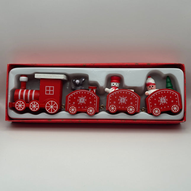 Trenino Natalizio in Legno (20cm) - Decorazione Artigianale per l'Albero o la Casa