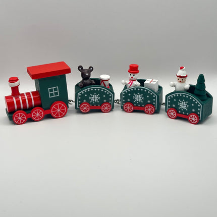 Trenino Natalizio in Legno (20cm) - Decorazione Artigianale per l'Albero o la Casa