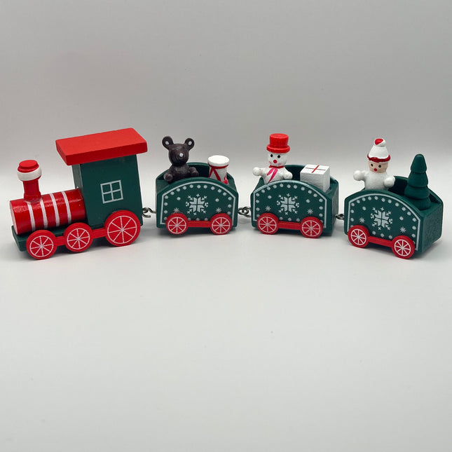 Trenino Natalizio in Legno (20cm) - Decorazione Artigianale per l'Albero o la Casa