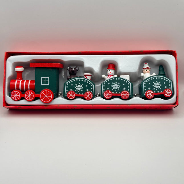 Trenino Natalizio in Legno (20cm) - Decorazione Artigianale per l'Albero o la Casa