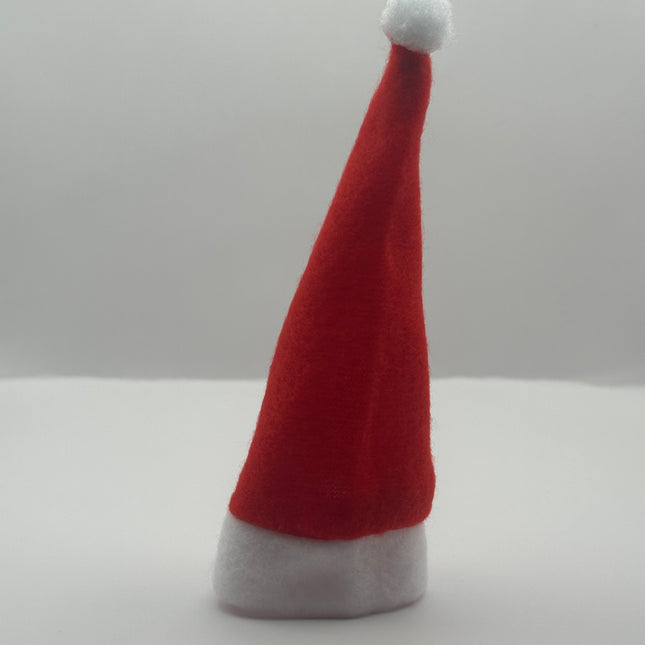 2 Cappellini di Babbo Natale in Feltro - Decorazione Porta Posate o Copri Bottiglia Mini | Natale a Tavola