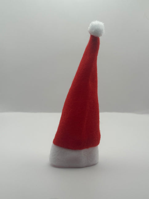 2 Cappellini di Babbo Natale in Feltro - Decorazione Porta Posate o Copri Bottiglia Mini | Natale a Tavola