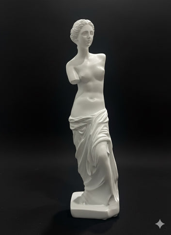 Statua "Venere di Milo" (Afrodite) -  Statua Decorativa in Resina Bianca (29 cm)