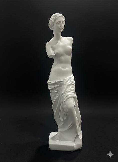 Statua "Venere di Milo" (Afrodite) -  Statua Decorativa in Resina Bianca (29 cm)