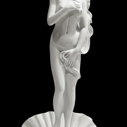 Statua "La Nascita di Venere" su Conchiglia (Botticelli) - (36 cm)