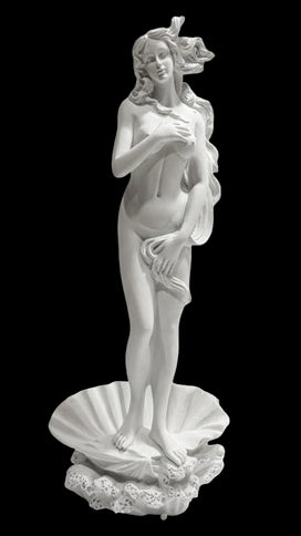 Statua "La Nascita di Venere" su Conchiglia (Botticelli) - (36 cm)