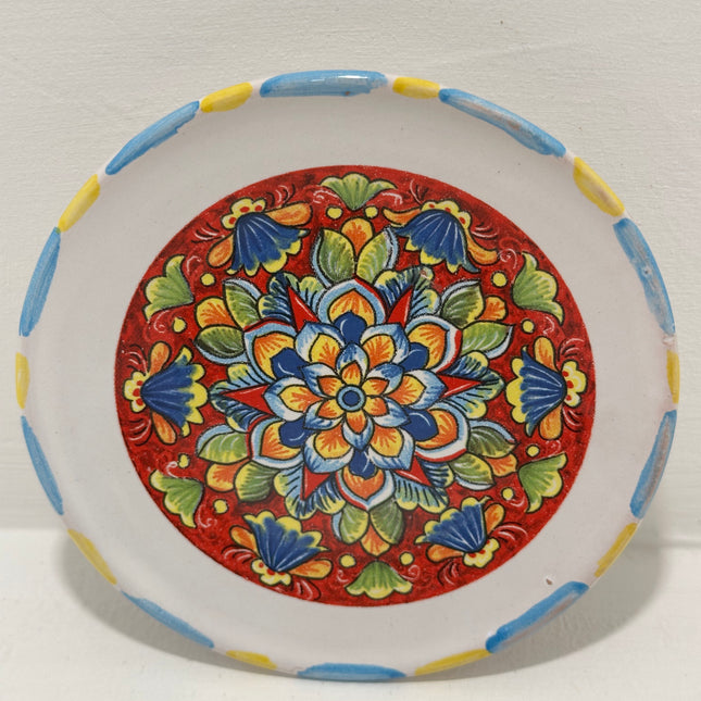 Handmade Neapolitan Ceramic Saucer - Majolica Decoration