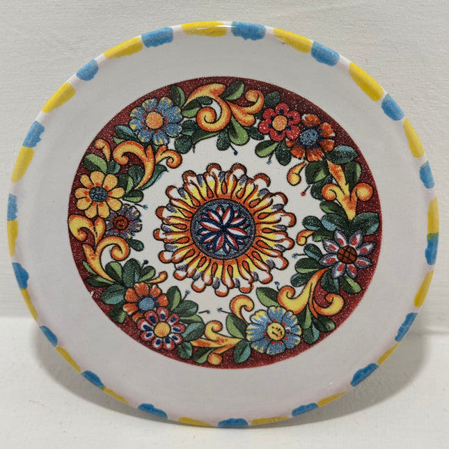Handmade Neapolitan Ceramic Saucer - Majolica Decoration