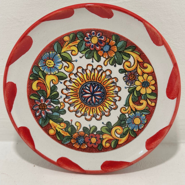 Handmade Neapolitan Ceramic Saucer - Majolica Decoration