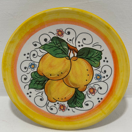 Piattino in Ceramica Artigianale Napoletana - Decoro Limoni