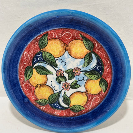 Piattino in Ceramica Artigianale Napoletana - Decoro Limoni