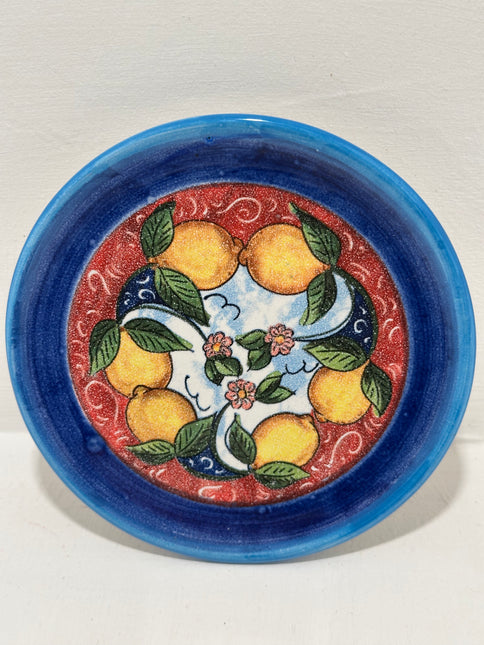 Piattino in Ceramica Artigianale Napoletana - Decoro Limoni