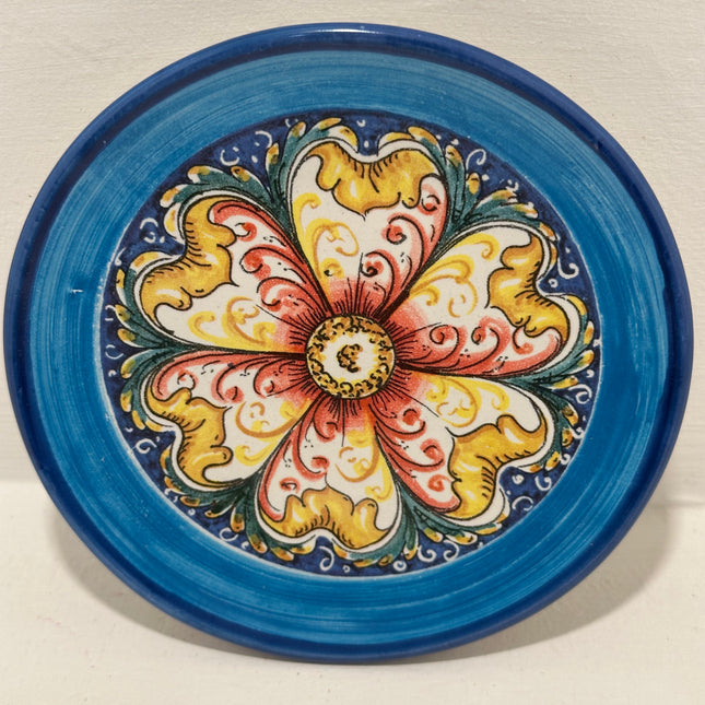 Handmade Neapolitan Ceramic Saucer - Majolica Decoration