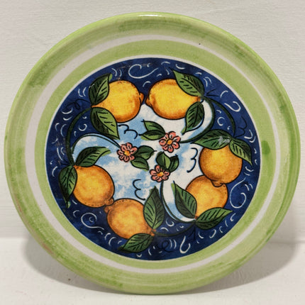 Piattino in Ceramica Artigianale Napoletana - Decoro Limoni
