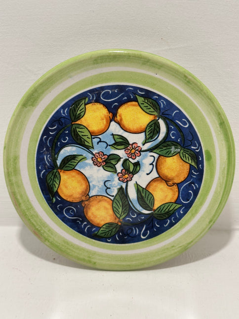 Piattino in Ceramica Artigianale Napoletana - Decoro Limoni