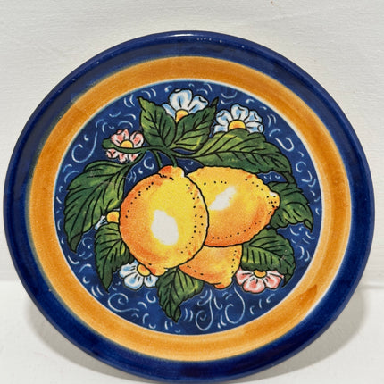 Piattino in Ceramica Artigianale Napoletana - Decoro Limoni