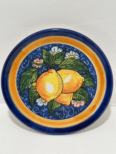 Piattino in Ceramica Artigianale Napoletana - Decoro Limoni
