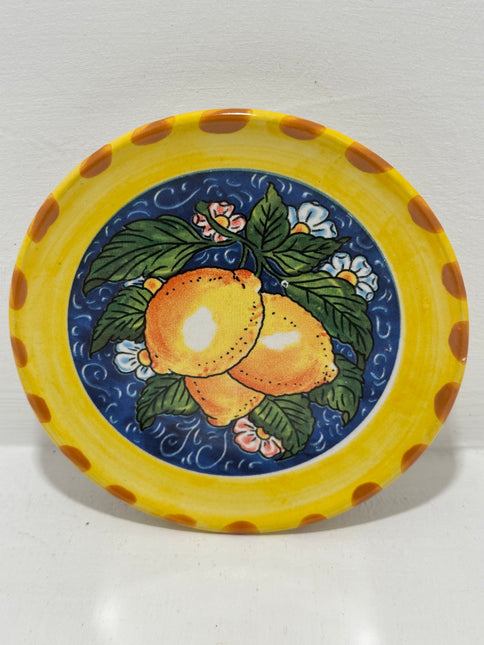 Piattino in Ceramica Artigianale Napoletana - Decoro Limoni