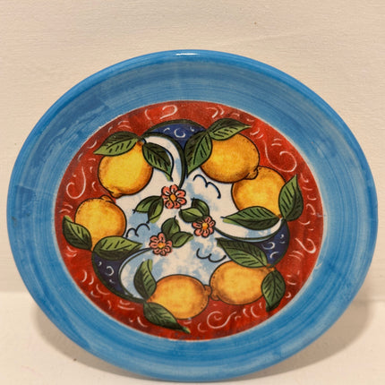 Piattino in Ceramica Artigianale Napoletana - Decoro Limoni