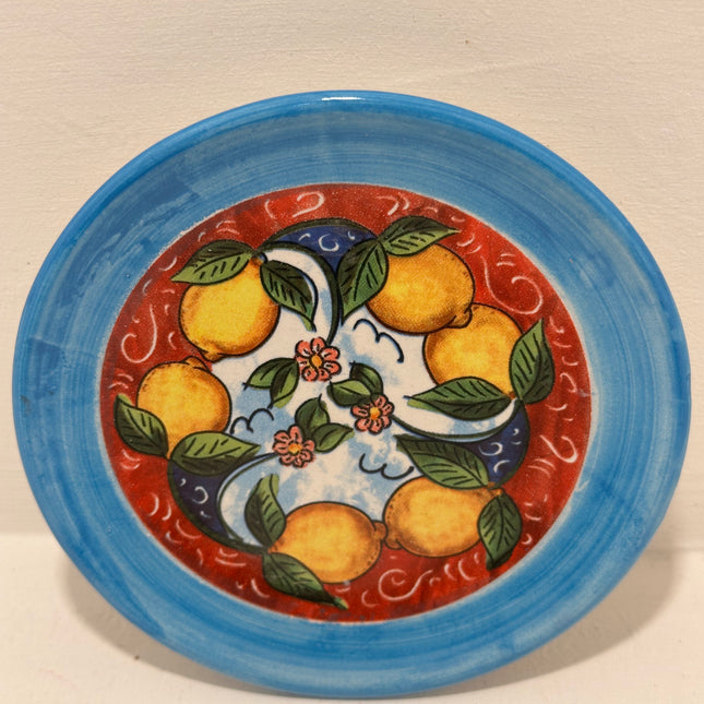 Handmade Neapolitan Ceramic Saucer - Lemon Decor