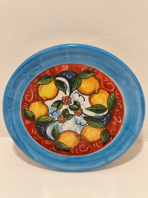 Piattino in Ceramica Artigianale Napoletana - Decoro Limoni