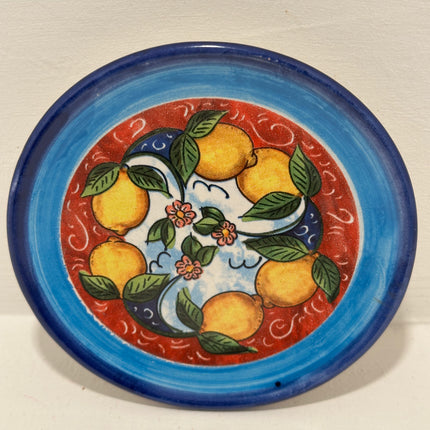 Piattino in Ceramica Artigianale Napoletana - Decoro Limoni
