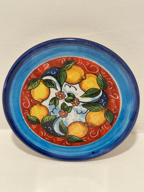 Piattino in Ceramica Artigianale Napoletana - Decoro Limoni