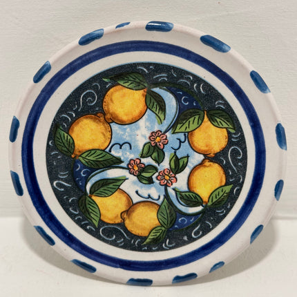 Piattino in Ceramica Artigianale Napoletana - Decoro Limoni