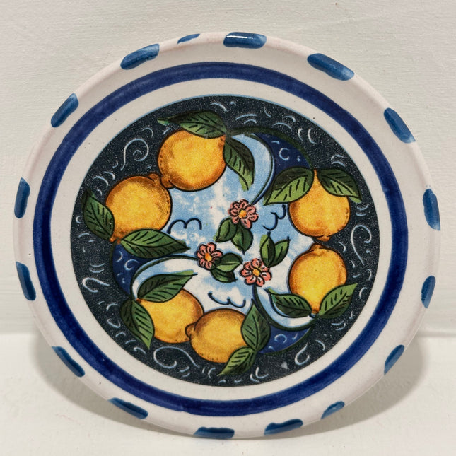 Handmade Neapolitan Ceramic Saucer - Lemon Decor