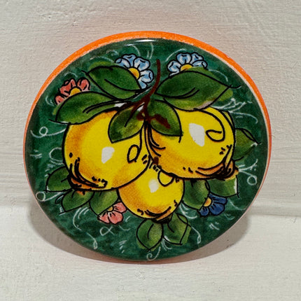 Magneti in Ceramica Dipinta a Mano - Limoni (Ø 6cm)