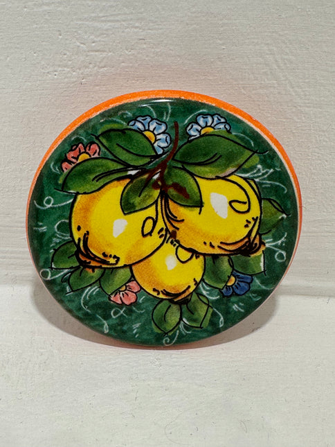 Magneti in Ceramica Dipinta a Mano - Limoni (Ø 6cm)