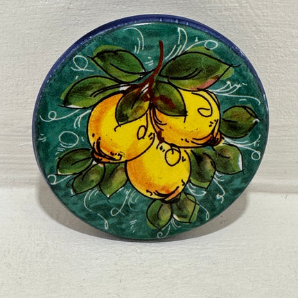 Magneti in Ceramica Dipinta a Mano - Limoni (Ø 6cm)