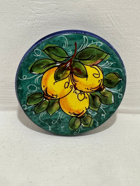 Magneti in Ceramica Dipinta a Mano - Limoni (Ø 6cm)