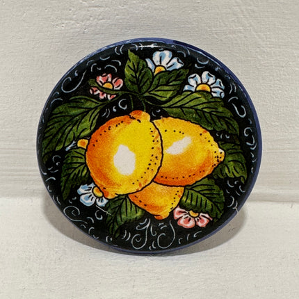 Magneti in Ceramica Dipinta a Mano - Limoni (Ø 6cm)